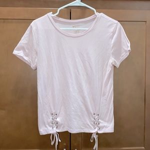 Arizona Jeans Pink Bottom-Tie Top